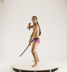 Elmer Different Poses With Katanas